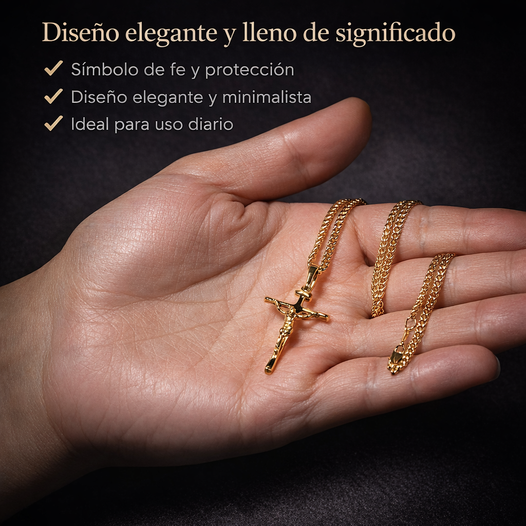 Collar de Cruz Baño Oro – Elegancia que te acompaña todos los días
