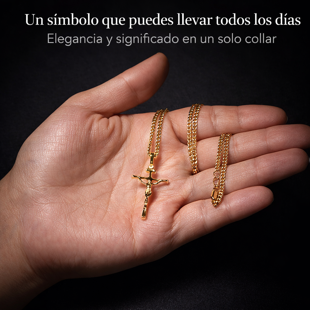 Collar de Cruz Baño Oro – Elegancia que te acompaña todos los días