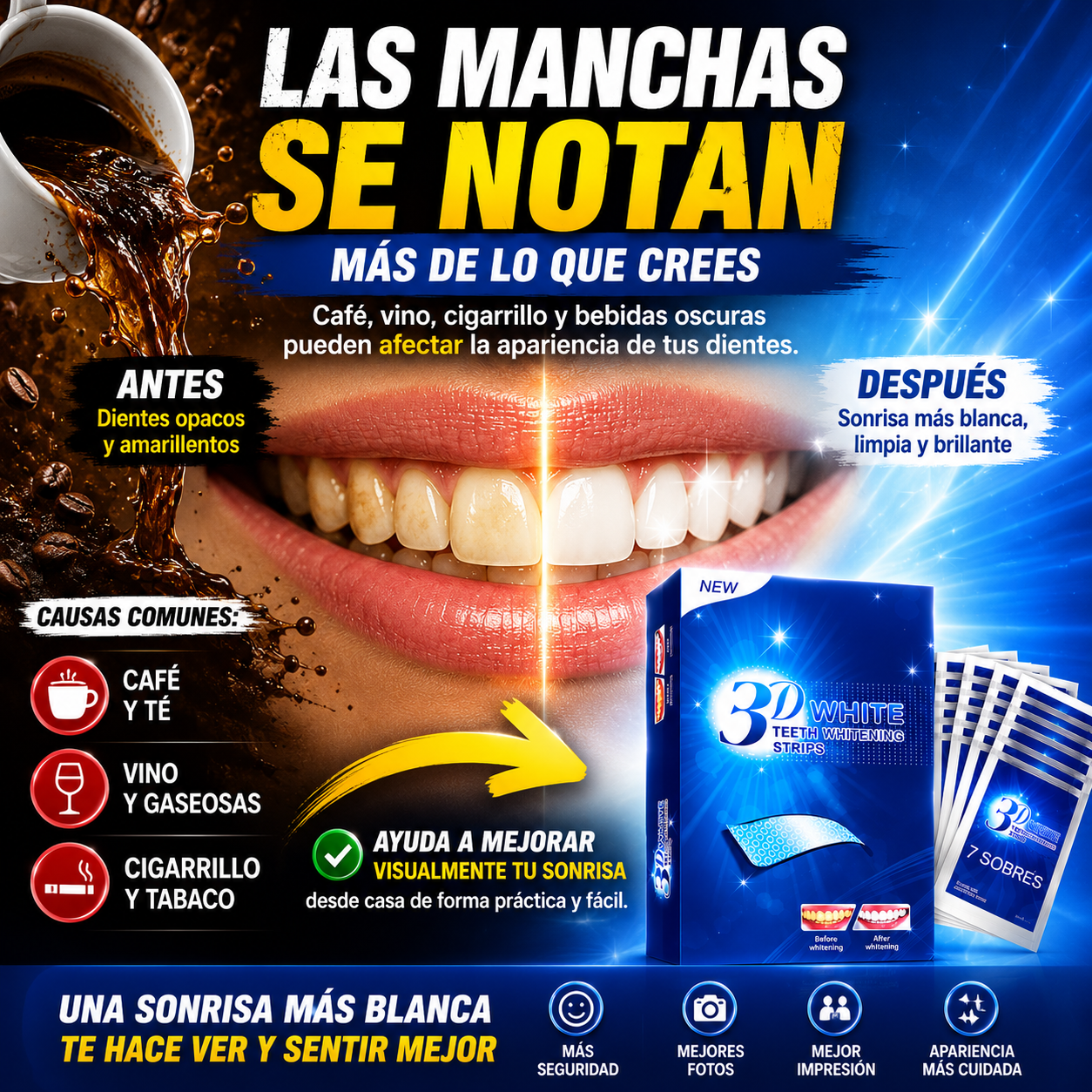 Tiras Blanqueadoras – Sonrisa Más Brillante en Minutos