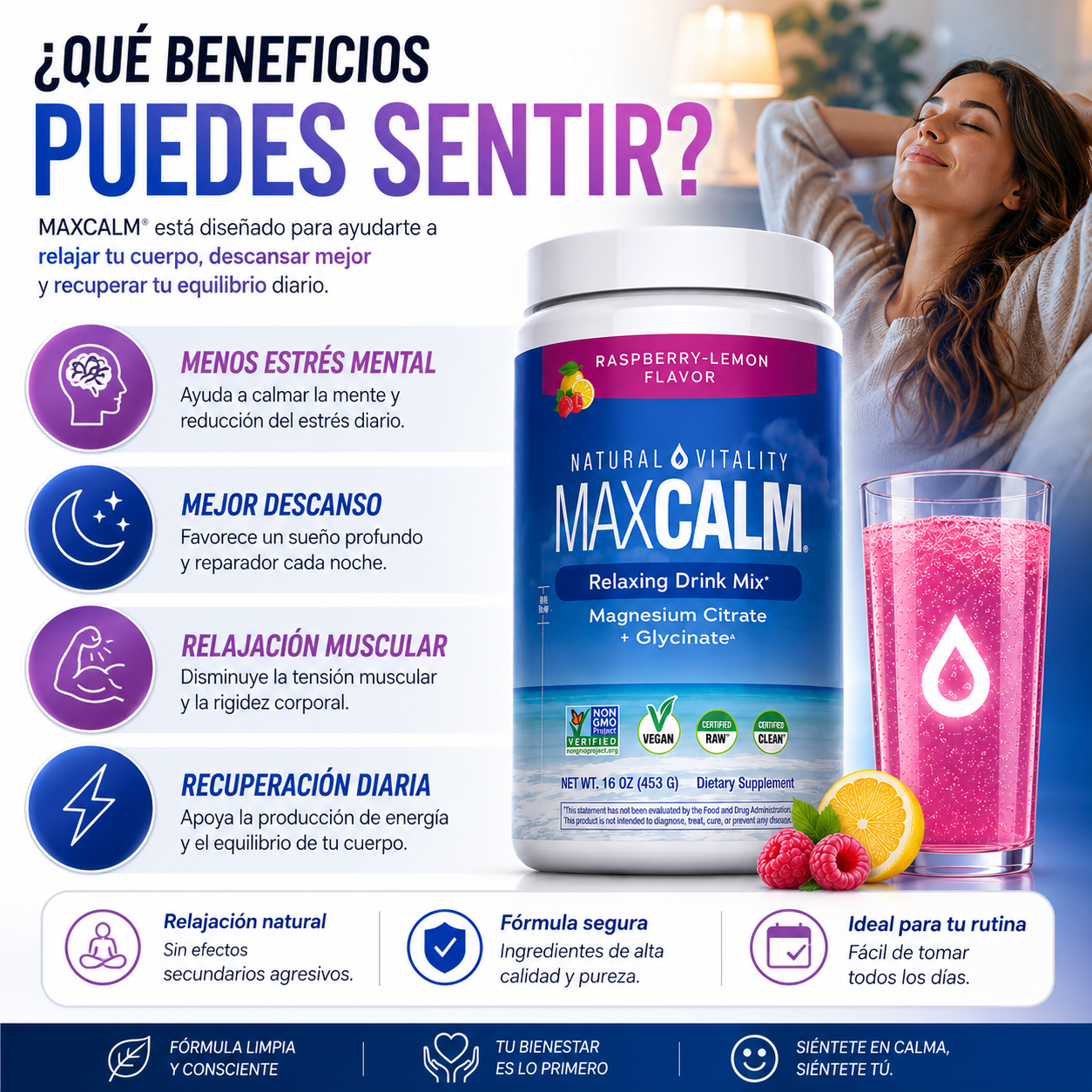 MaxCalm™ Calma mente y cuerpo naturalmente