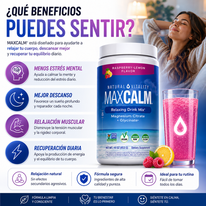 MaxCalm™ Calma mente y cuerpo naturalmente