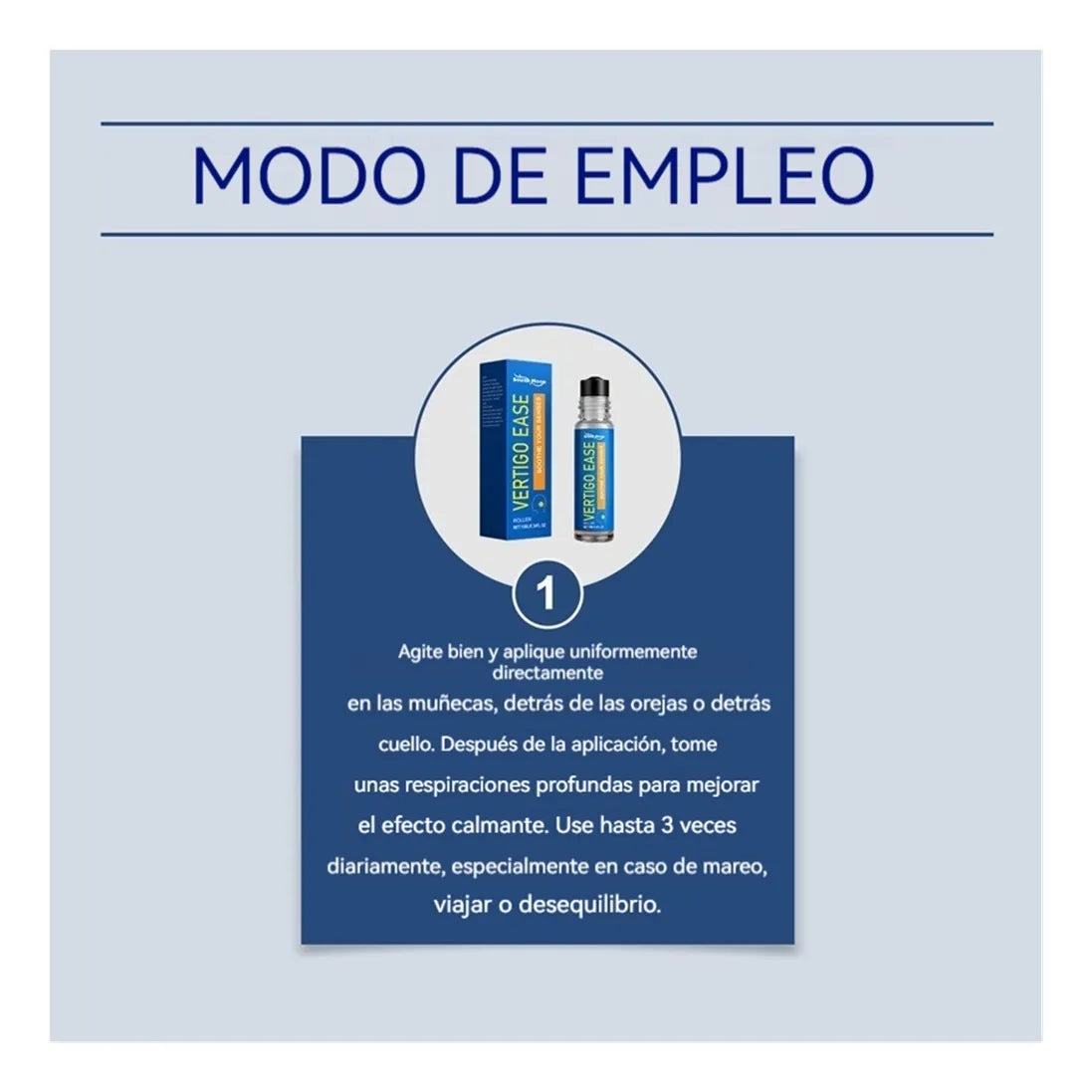 Vertigo Ease Roll-On – Alivio Natural para Mareos y Malestar en Movimiento
