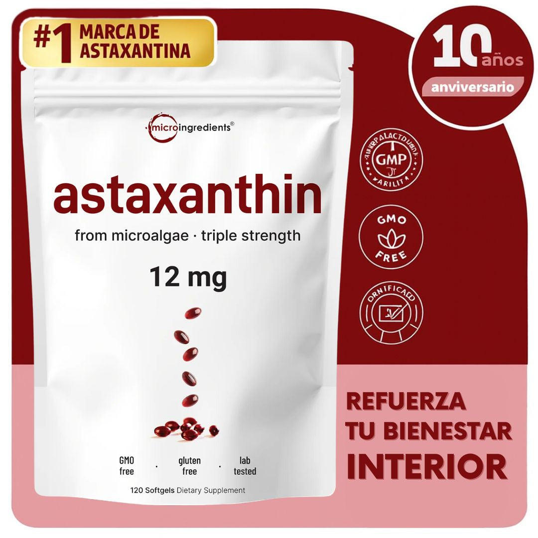 Astaxantina – Antioxidante Premium para Apoyar Tu Energía y Bienestar Diario
