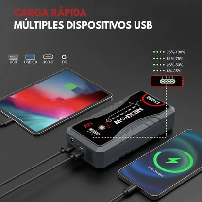 ChargerPro™ - Iniciador de Batería Con 12.000 mAh