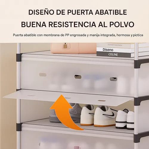 Zapatero con Tapa de 6 Niveles – Ordena tus zapatos y tu espacio en minutos