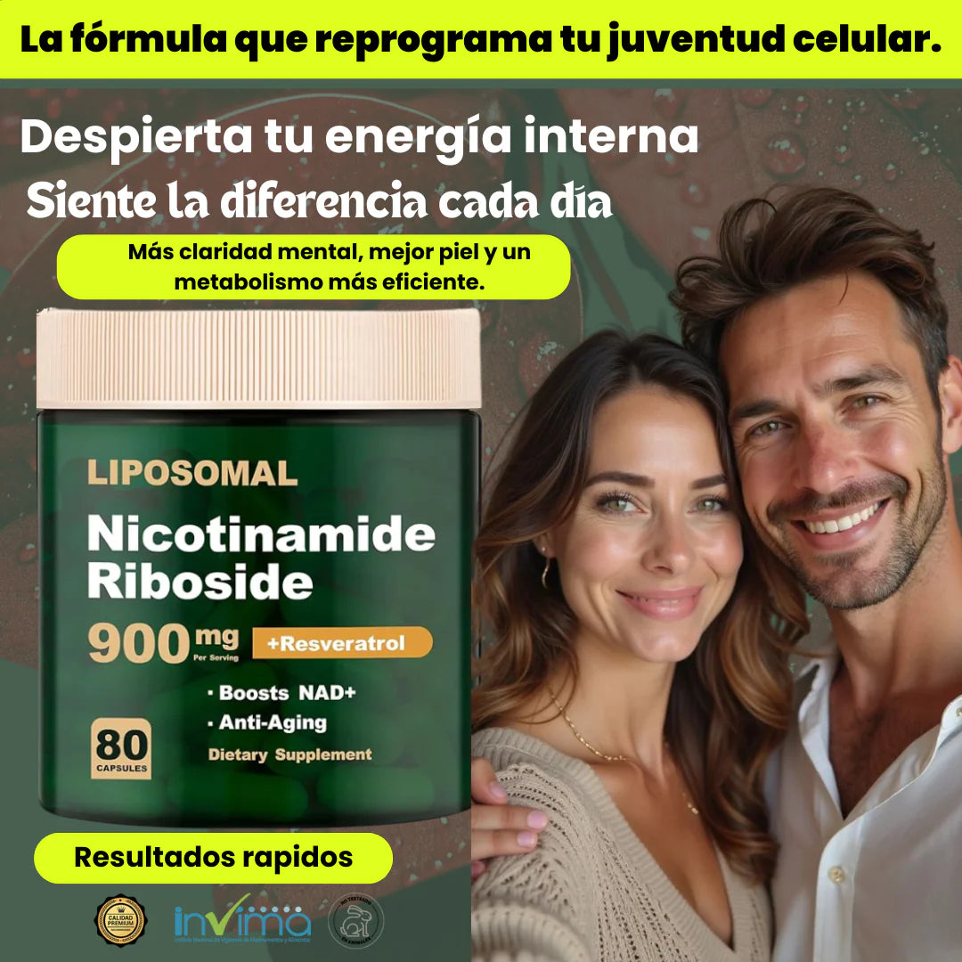 Suplemento liposomal NAD | Energía celular y bienestar desde adentro |