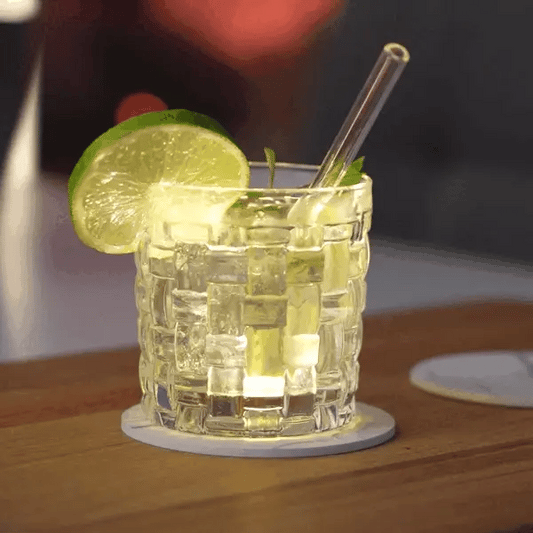 Portavasos LED luminosos PACK X4  (+) baterías de repuesto gratuitas