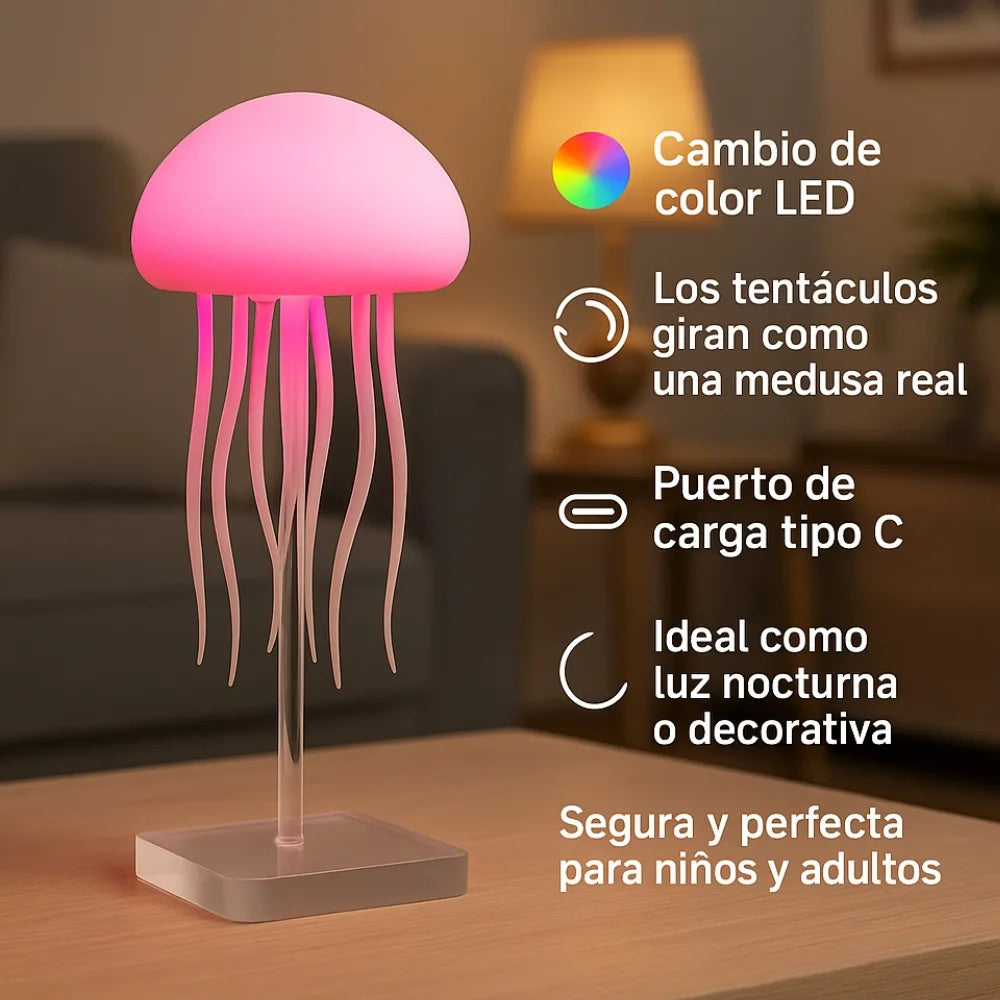 Calmaya™ Lampara de Medusa con movimiento