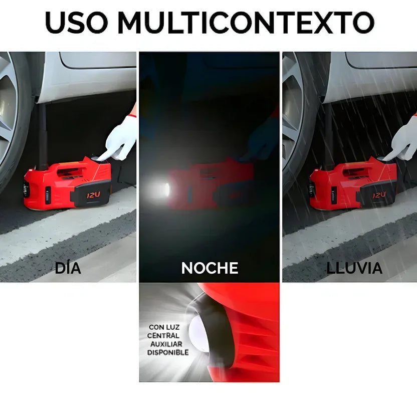 Gato Hidráulico Eléctrico 3 en 1 – Cambia tu llanta en minutos, sin esfuerzo